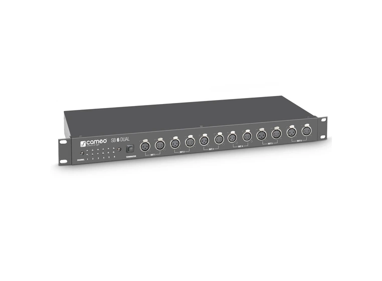 Cameo SB 6 DUAL - 6-channel DMX splitter / booster (3-pin and 5-pin) 